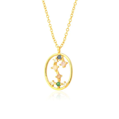 Constellations of Zodiac Zirconium Colorful Necklace | Vallria