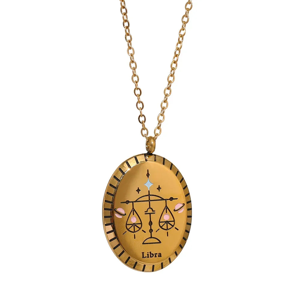 Constellations of Zodiac Medallion Necklace | Vallria