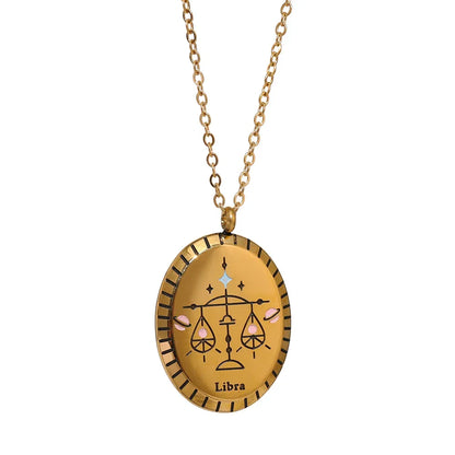 Constellations of Zodiac Medallion Necklace | Vallria