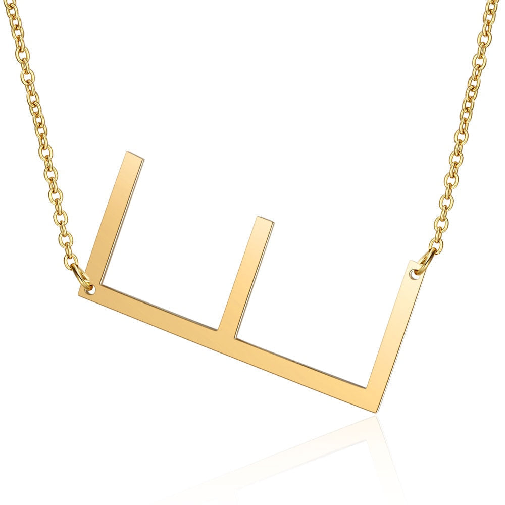 Letter Initial Large Necklace | Vallria