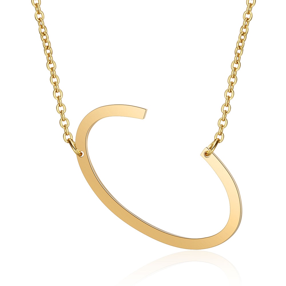 Letter Initial Large Necklace | Vallria