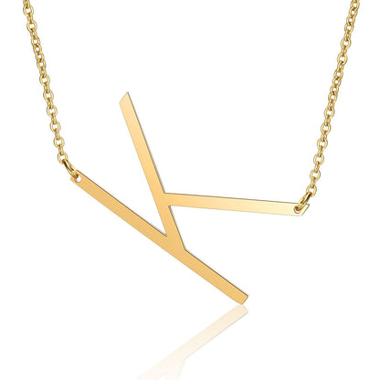 Letter Initial Large Necklace | Vallria