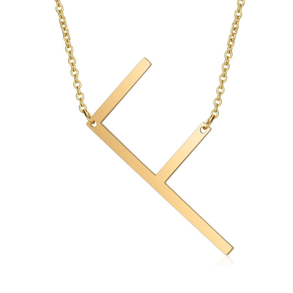 Letter Initial Large Necklace | Vallria