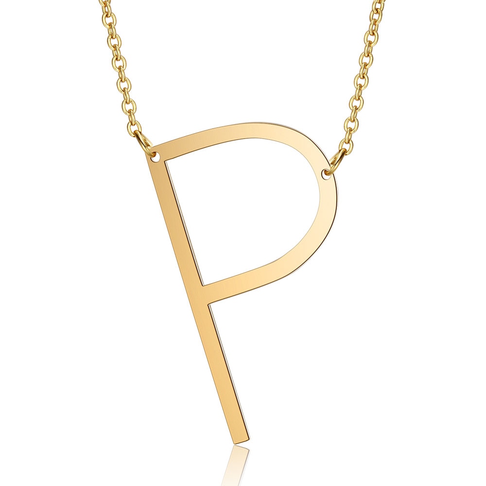 Letter Initial Large Necklace | Vallria