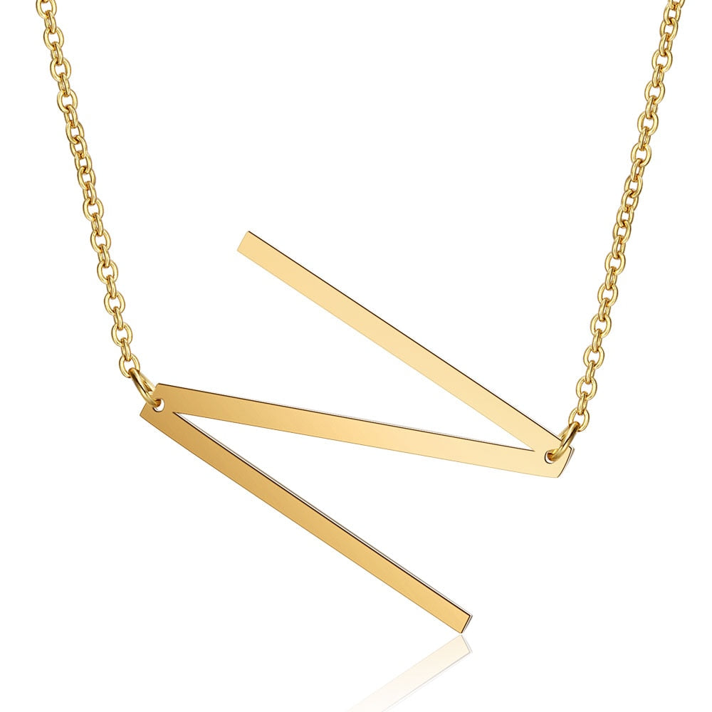 Letter Initial Large Necklace | Vallria