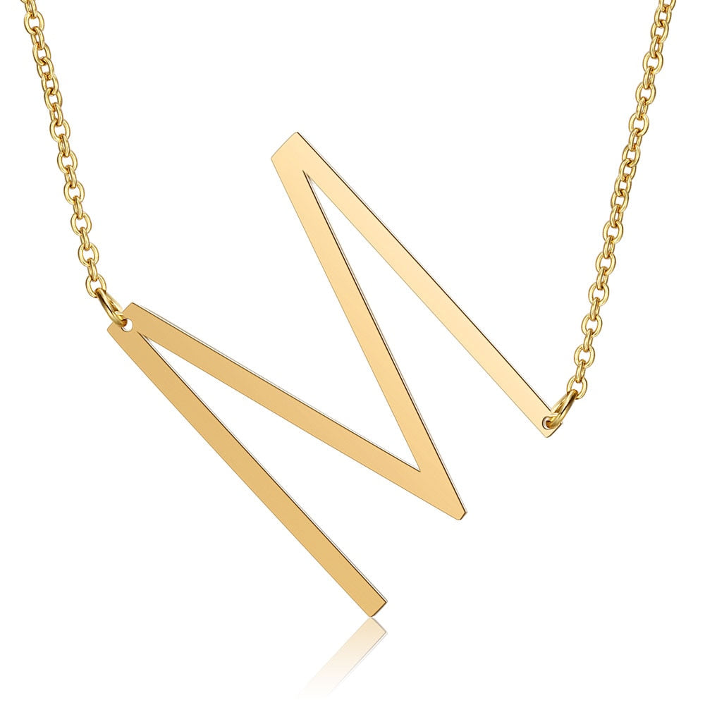 Letter Initial Large Necklace | Vallria