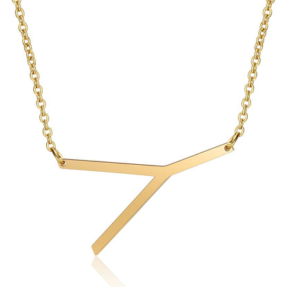 Letter Initial Large Necklace (18K Gold Plated)