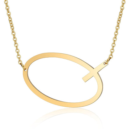 Letter Initial Large Necklace | Vallria