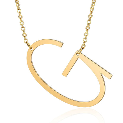 Letter Initial Large Necklace | Vallria