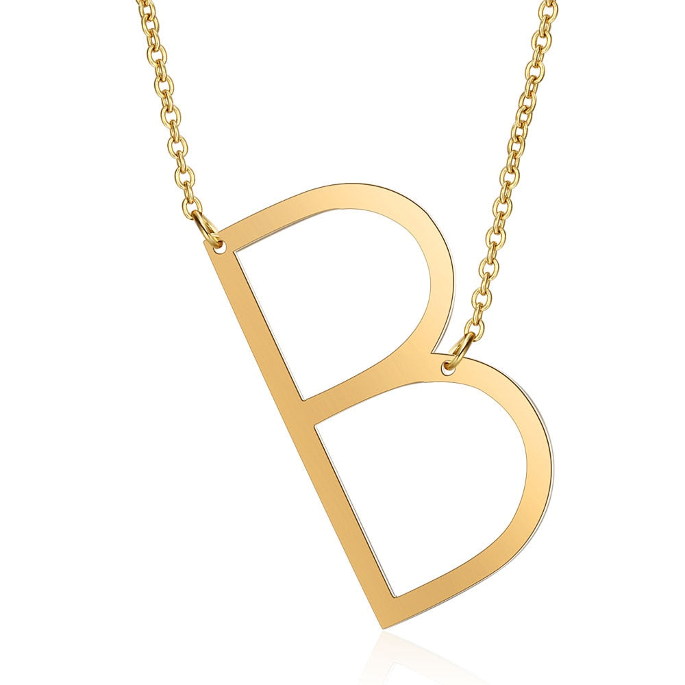 Letter Initial Large Necklace | Vallria
