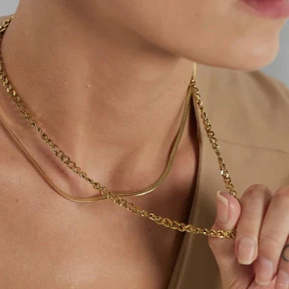 Layers of Mesh and Chain Necklace | Vallria