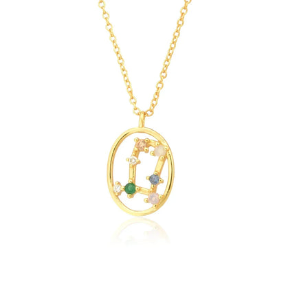 Constellations of Zodiac Zirconium Colorful Necklace | Vallria