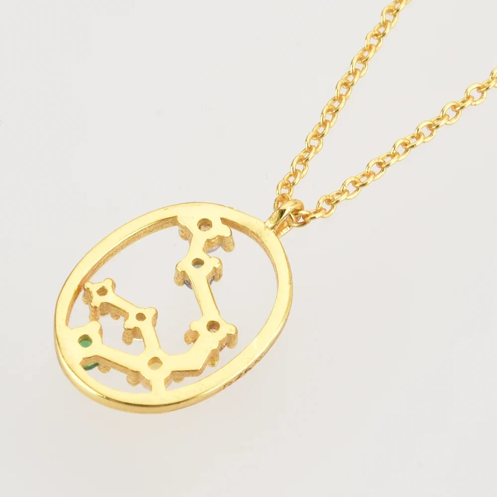 Constellations of Zodiac Zirconium Colorful Necklace | Vallria
