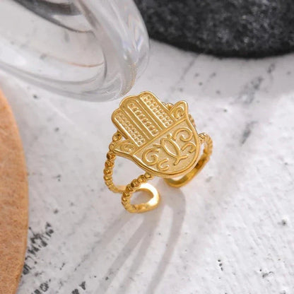 Hamsa Hand Ring | Vallria