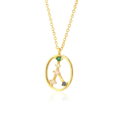 Constellations of Zodiac Zirconium Colorful Necklace | Vallria