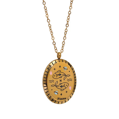 Constellations of Zodiac Medallion Necklace | Vallria