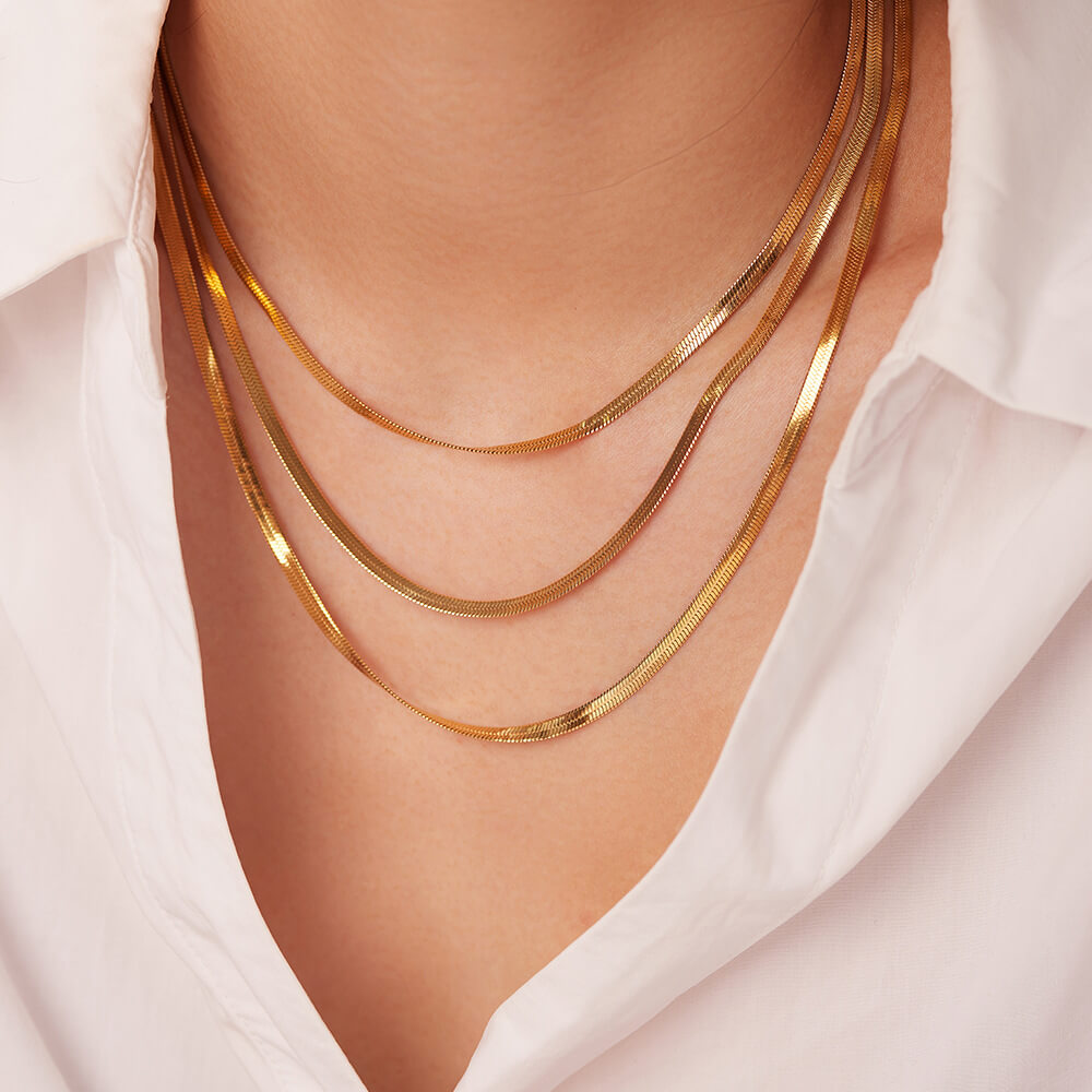 Mesh in Triple Layer Necklace | Vallria