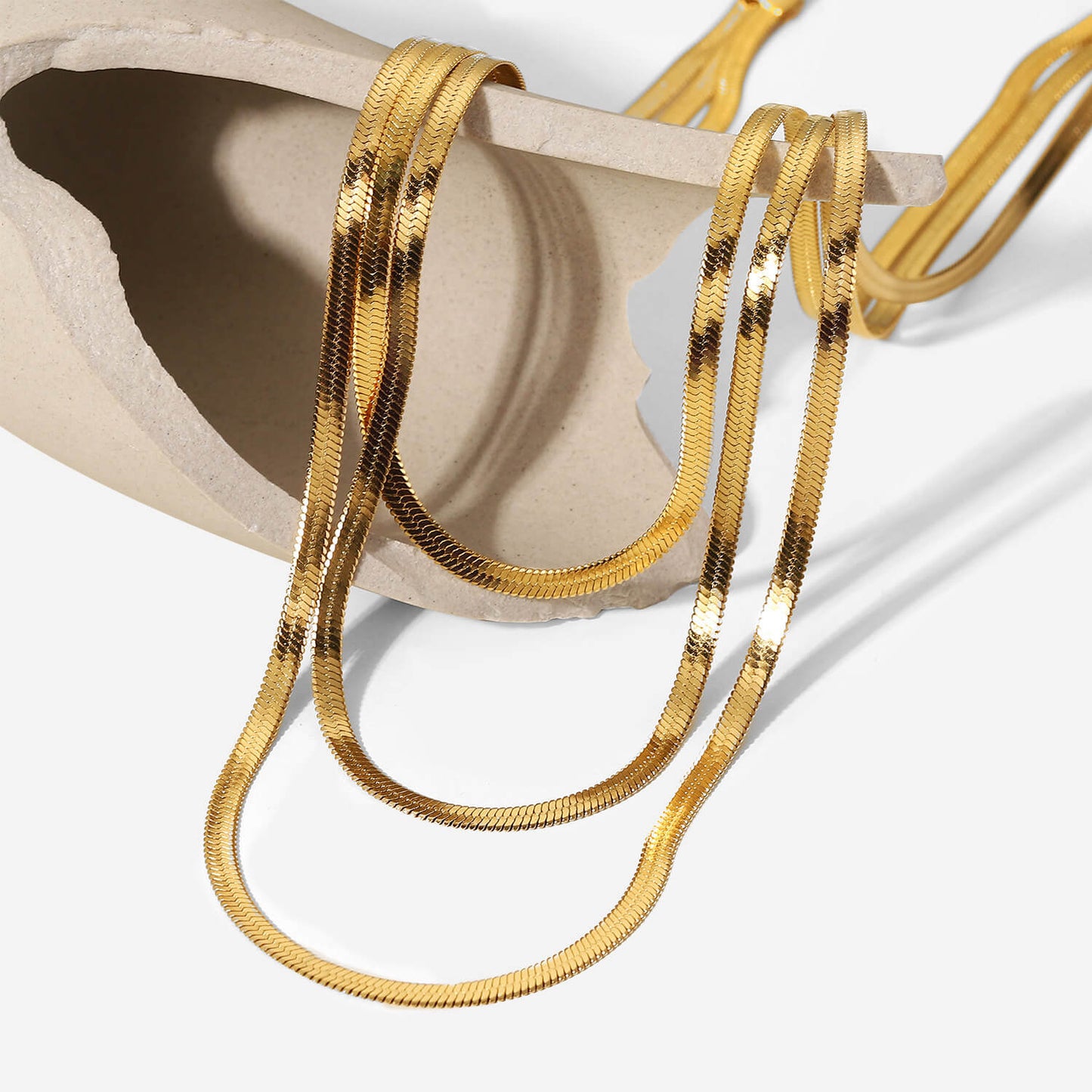 Mesh in Triple Layer Necklace | Vallria