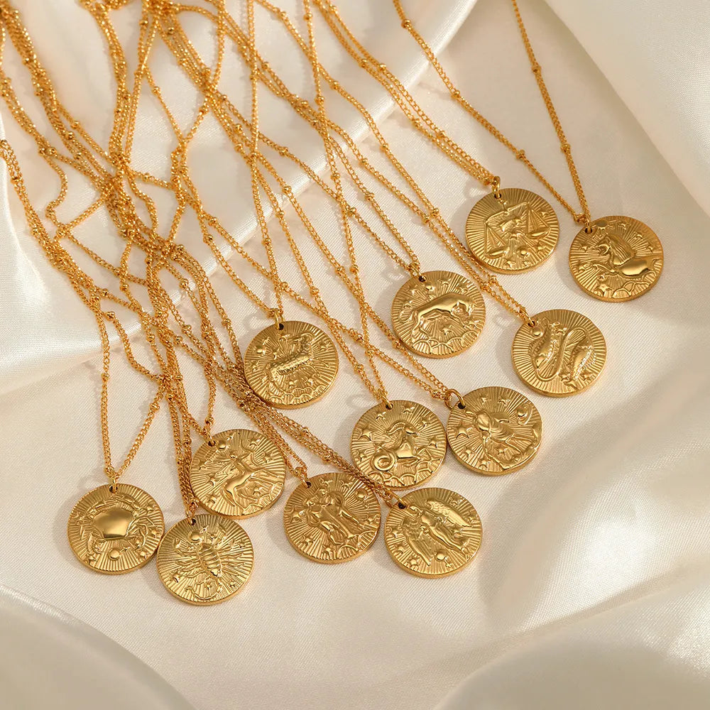 Zodiac with Symbols of Constellations Necklace | Vallria