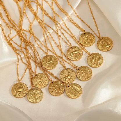 Zodiac with Symbols of Constellations Necklace | Vallria