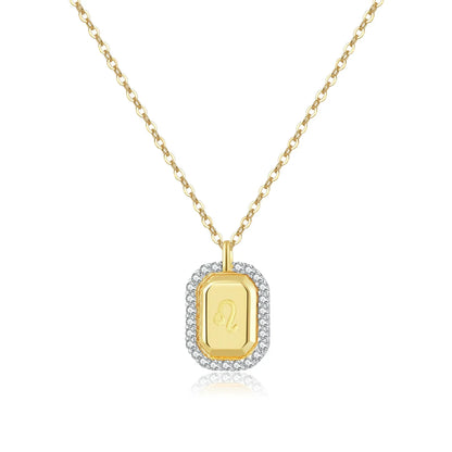 12 Signs of Zodiac Cubic Zirconia Necklace | Vallria