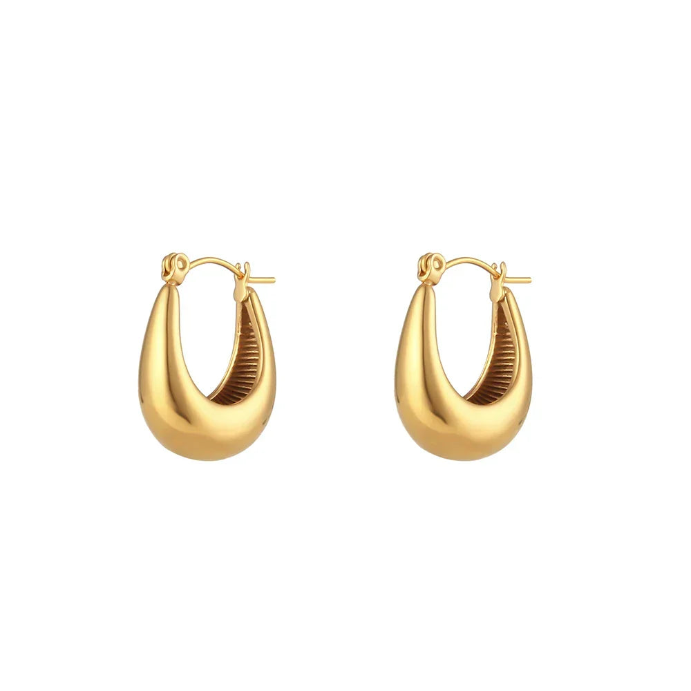 Hoop Canoe Earrings | Vallria