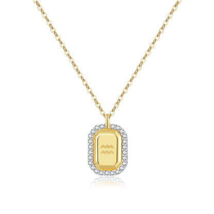 12 Signs of Zodiac Cubic Zirconia Necklace | Vallria