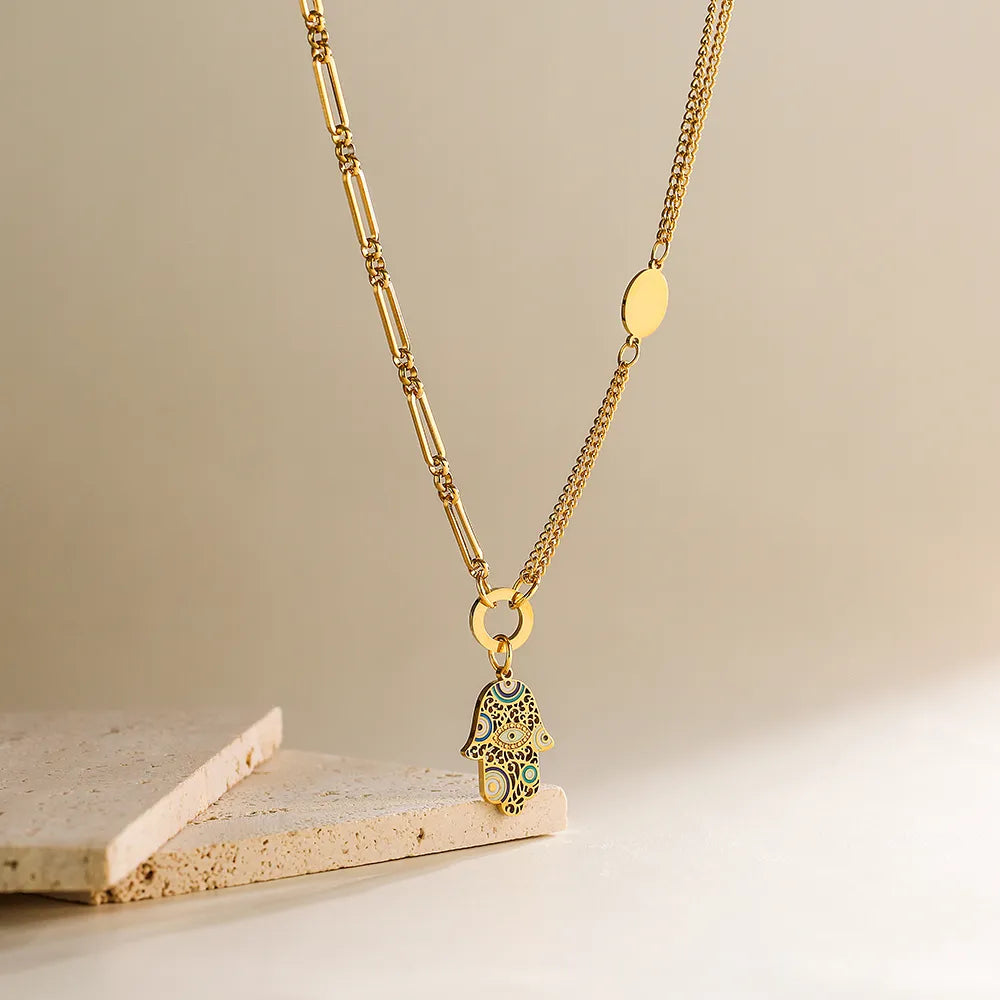 Hamsa Hand Necklace | Vallria