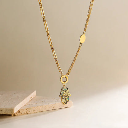 Hamsa Hand Necklace | Vallria