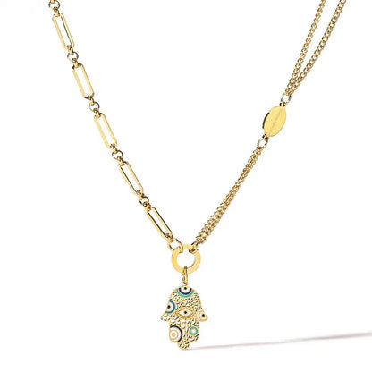 Hamsa Hand Necklace | Vallria