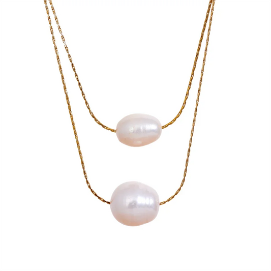 Pearl Two Layers Necklace | Vallria