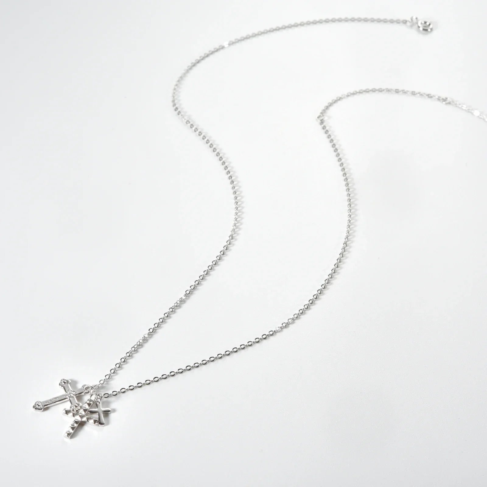 Cross Triple Cubic Zirconia Necklace | Vallria