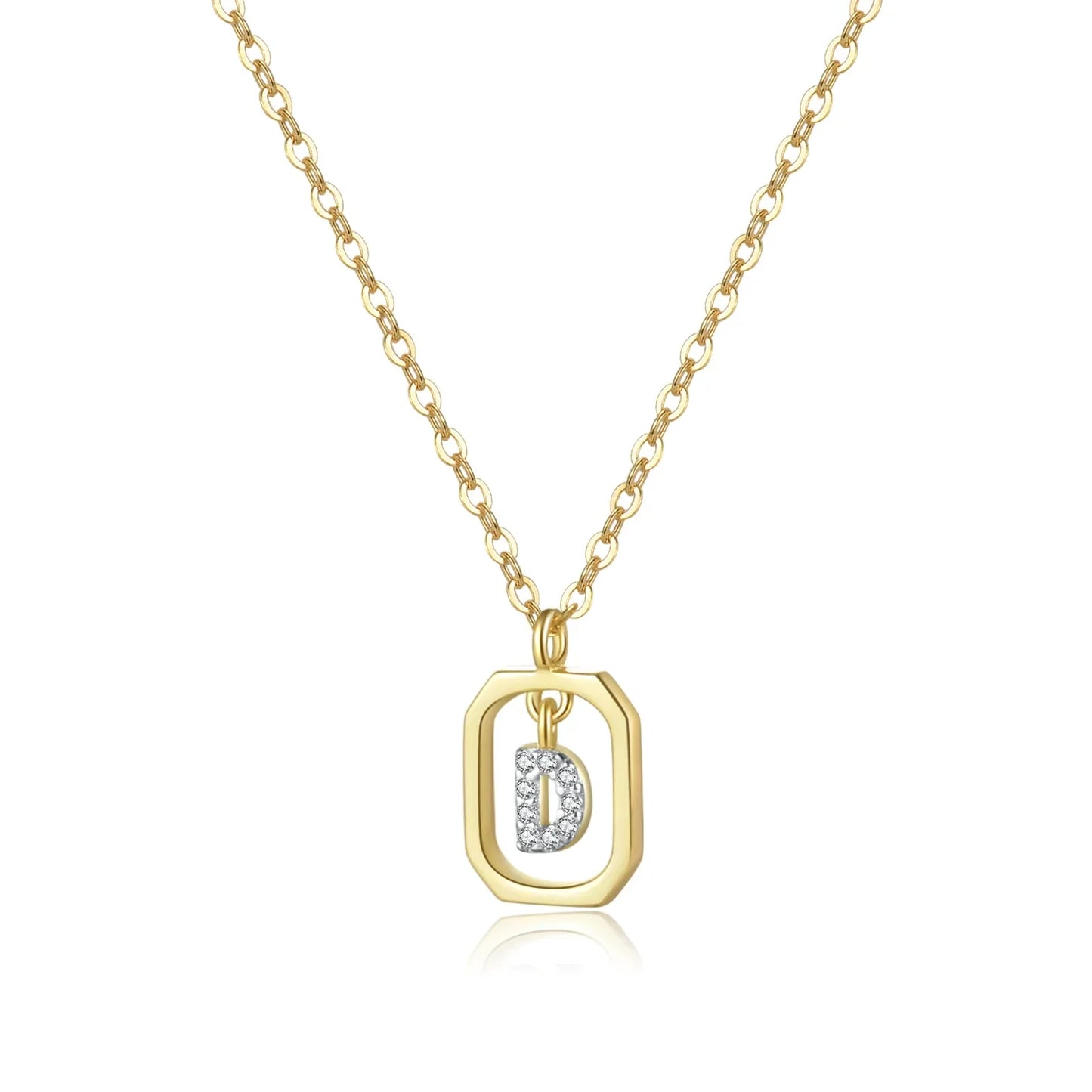 Initials with Zirconia Necklace (18K Gold Plated)
