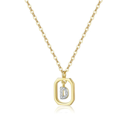 Initials with Zirconia Necklace (18K Gold Plated)