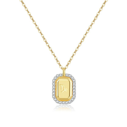 12 Signs of Zodiac Cubic Zirconia Necklace | Vallria