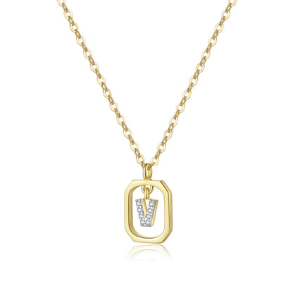Initials with Zirconia Necklace | Vallria