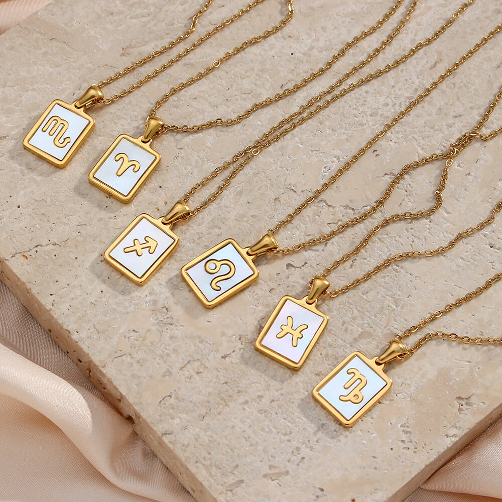 Necklaces Signs of Zodiac Pearled Collection | Vallria