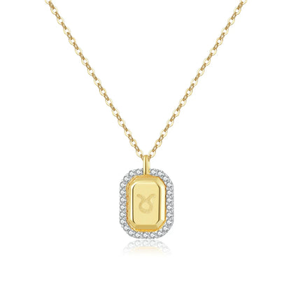 12 Signs of Zodiac Cubic Zirconia Necklace | Vallria
