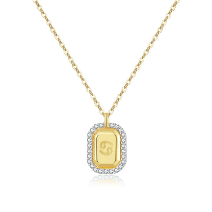 12 Signs of Zodiac Cubic Zirconia Necklace | Vallria
