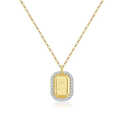 12 Signs of Zodiac Cubic Zirconia Necklace | Vallria