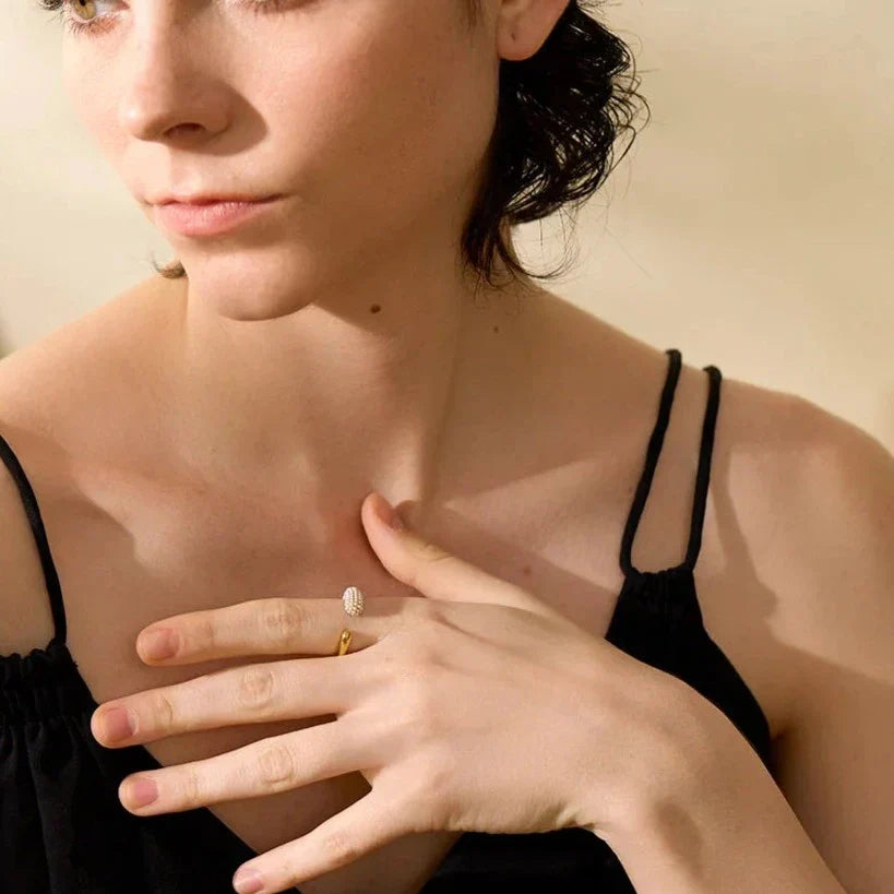 Spike with Pearls Adjustable Ring | Vallria