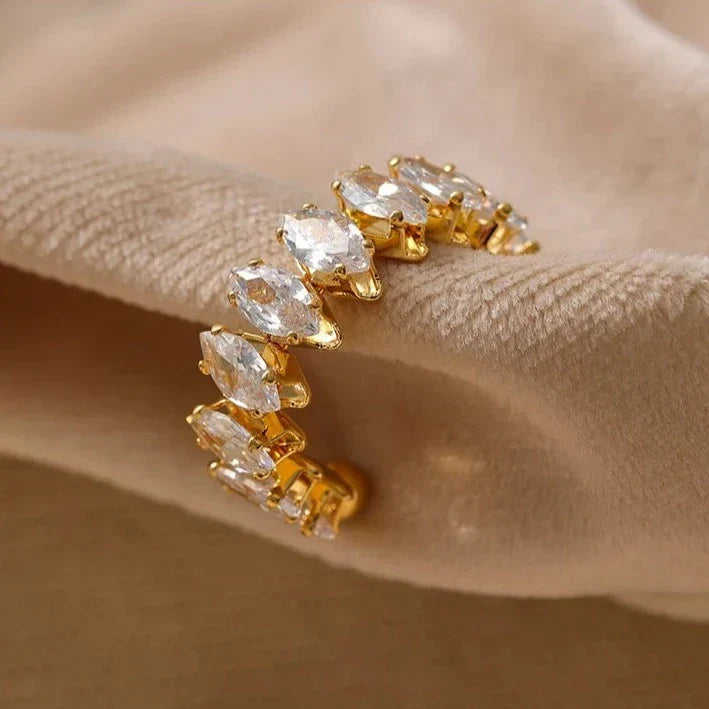 Vicenza with Crown of Cubic Zirconia Marquise Ring | Vallria
