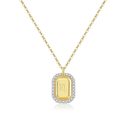 12 Signs of Zodiac Cubic Zirconia Necklace | Vallria