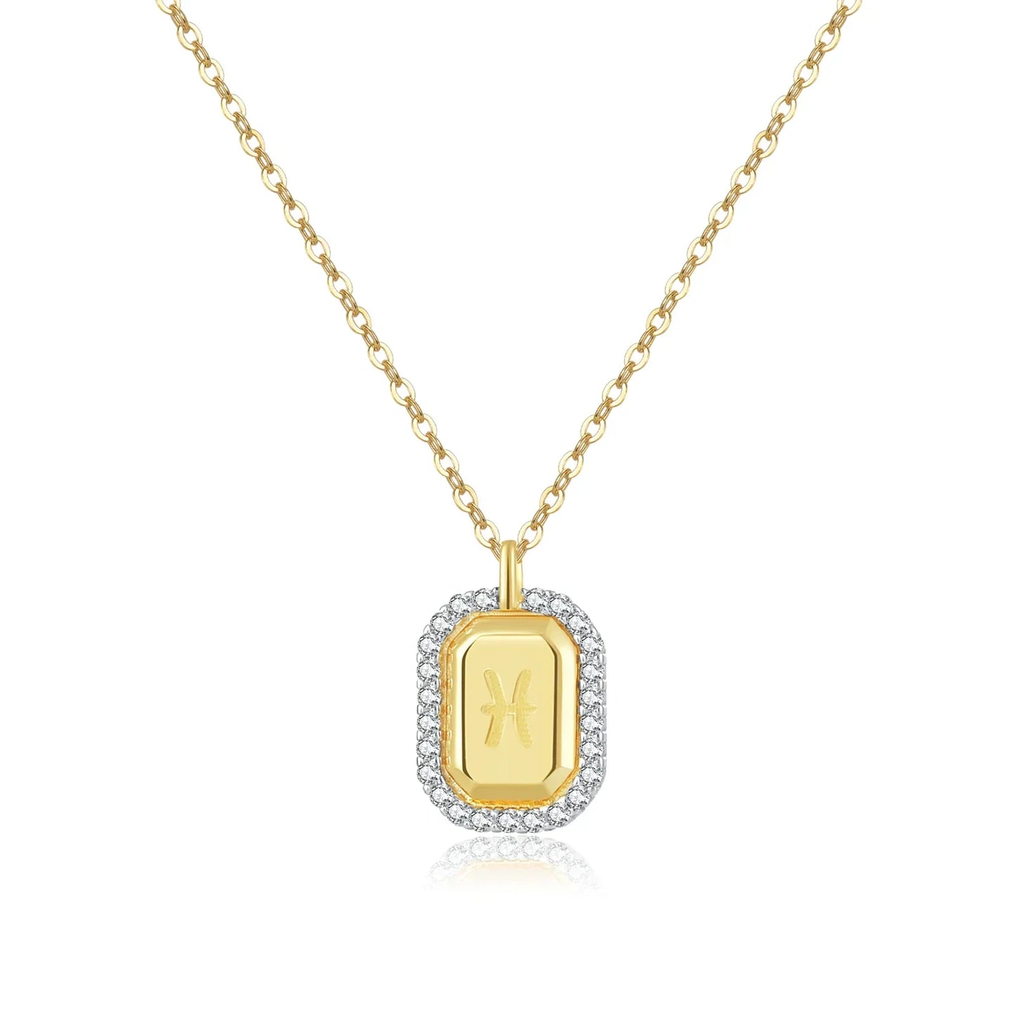 12 Signs of Zodiac Cubic Zirconia Necklace | Vallria