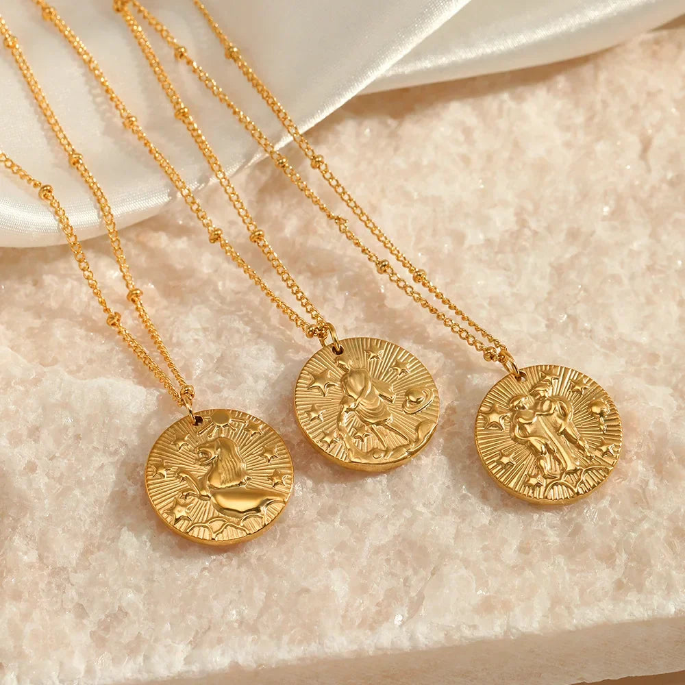 Zodiac with Symbols of Constellations Necklace | Vallria