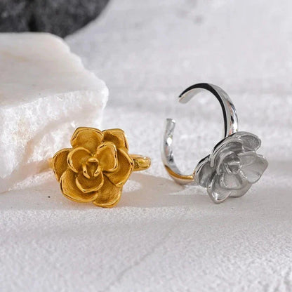 Lotus Flower Adjustable Ring | Vallria