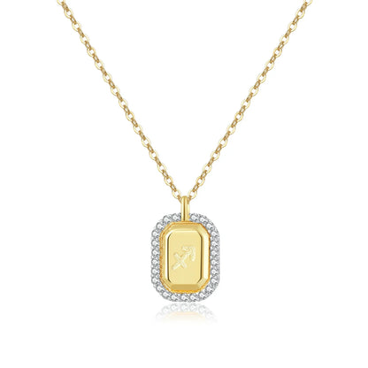 12 Signs of Zodiac Cubic Zirconia Necklace | Vallria