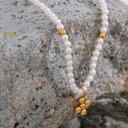 Pearl with Cross Pendant Necklace | Vallria