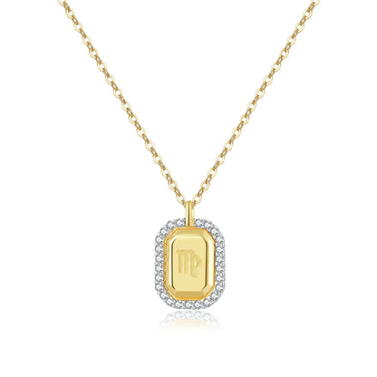 12 Signs of Zodiac Cubic Zirconia Necklace | Vallria