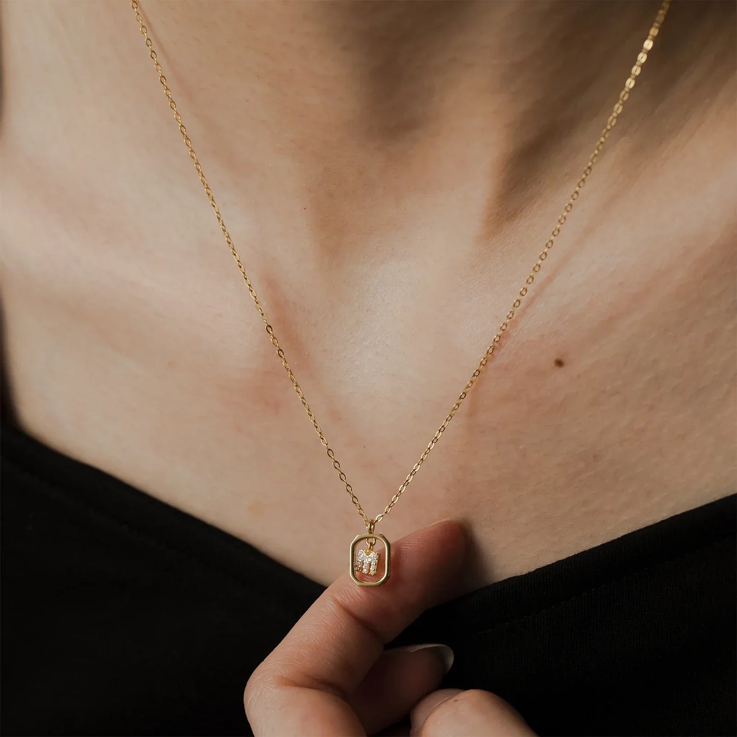 Initials with Zirconia Necklace | Vallria